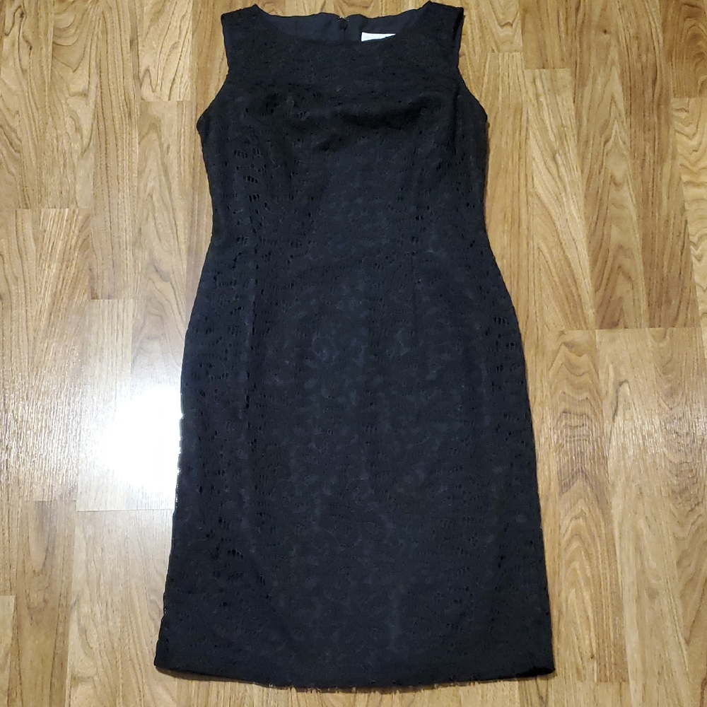 Charter Club Black Lace Sleeveless Sheath Dress NWT Womens Size 4 Macy's